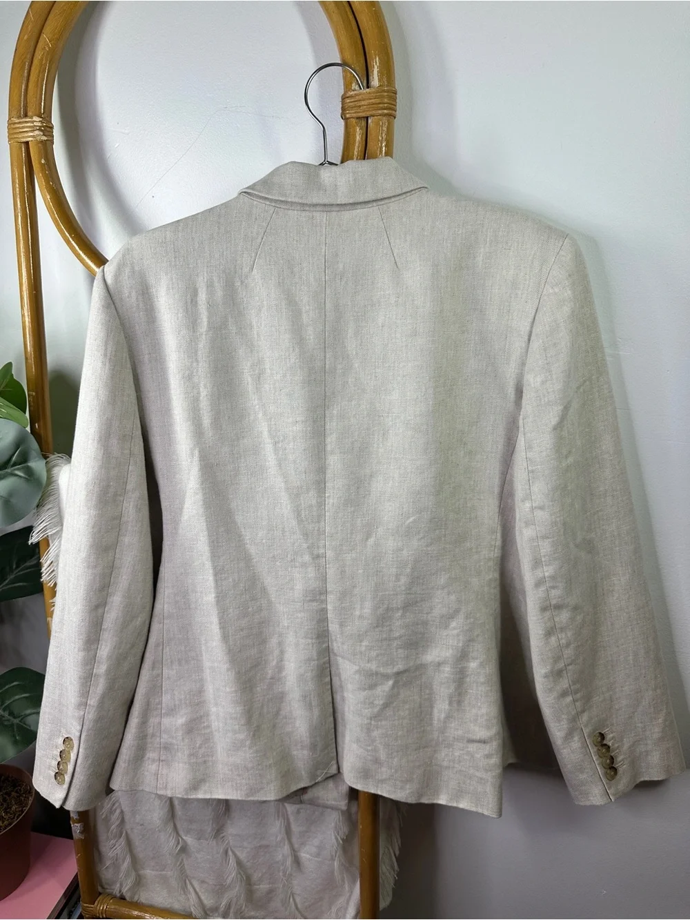 J. Crew Alexandra Cream Linen Blazer sz 18
